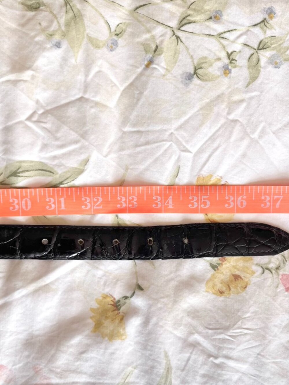 Vintage Dior Snakeskin Patterned Leather Belt - Picture 5 of 6